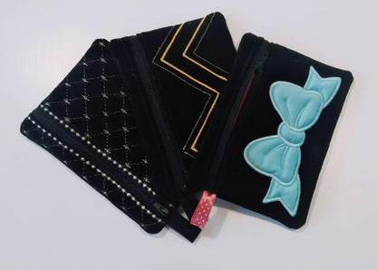 Luxury, lined, quilted, Zipper ITH – Sizes 5" 7" 6" 10" 8" 12" Digital Embroidery File | Artapli