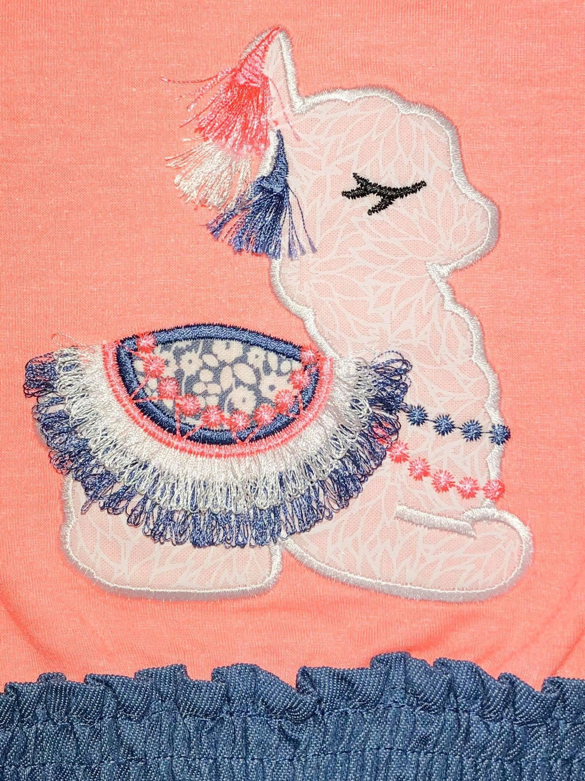Sitting Llama Fringed tassel Applique Boho Alpaca machine embroidery designs