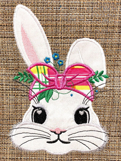 Bunny with Flowers and Bandana