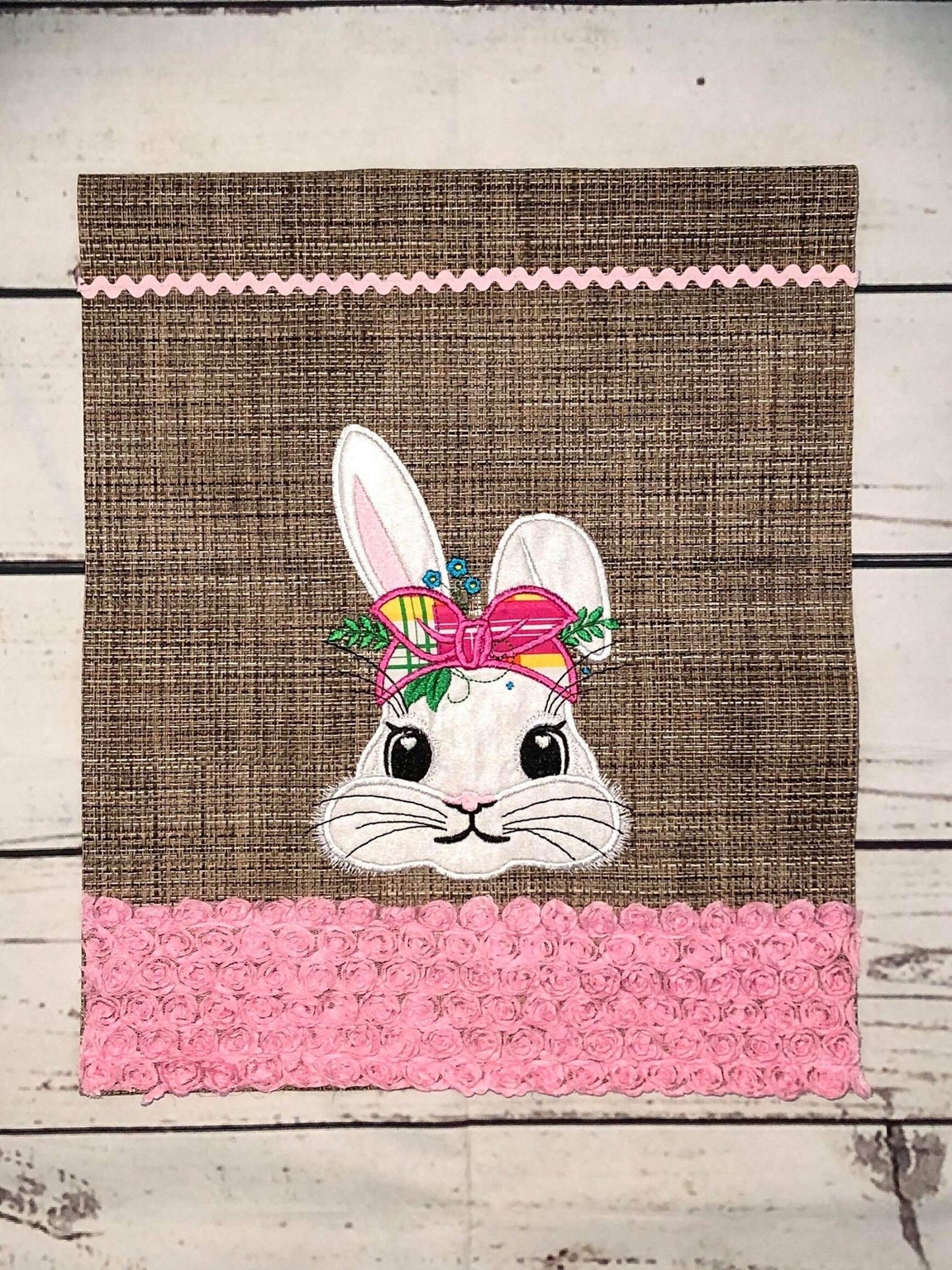 Bunny with Flowers and Bandana