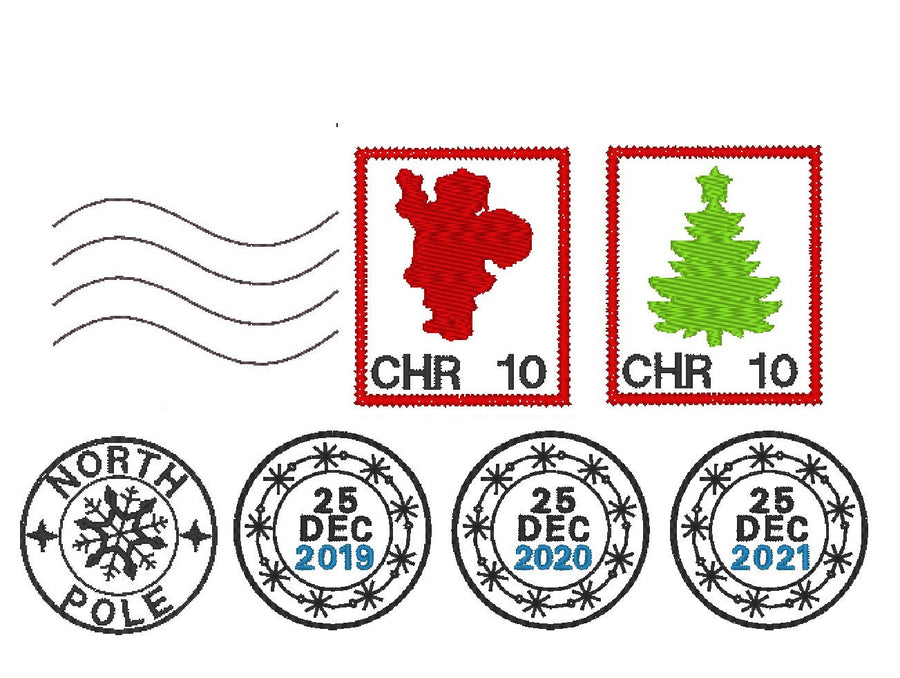 Santa mail express 2022 2023 2024 2025 2026 Machine Embroidery 4" | PES DST JEF | Artapli