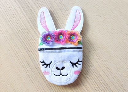 Llama Zipper Purse ITH Embroidery 4" 5" 7" 6" 10" | PES DST JEF | Artapli