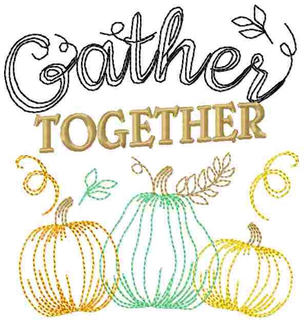 Happy Fall Pumpkin Thanksgiving – Fall machine embroidery design by Artapli