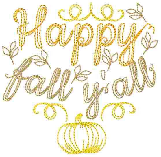 Happy Fall Pumpkin Thanksgiving – Thanksgiving embroidery pattern by Artapli