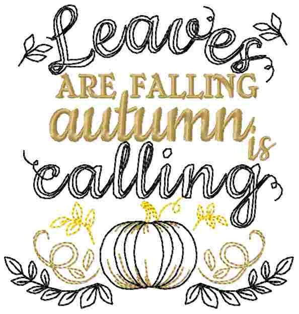Happy Fall Pumpkin Thanksgiving – Fall embroidery design instant download by Artapli
