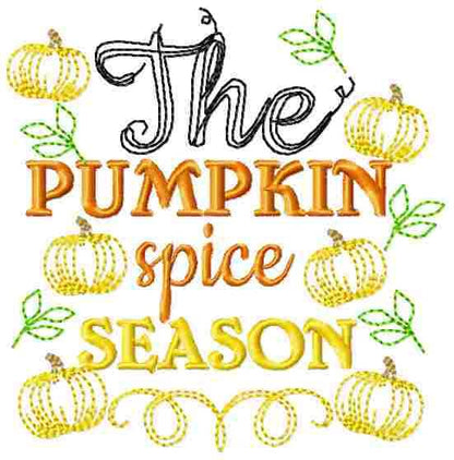 Happy Fall Pumpkin Thanksgiving – Kitchen machine embroidery pattern by Artapli