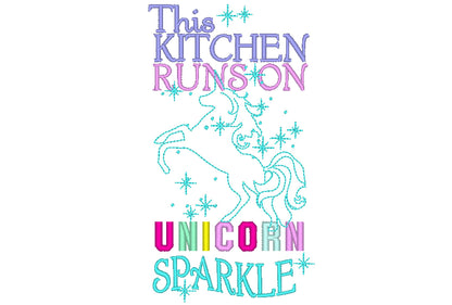 Unicorn Kids Cooking Set of 6 – Apron machine embroidery design by Artapli