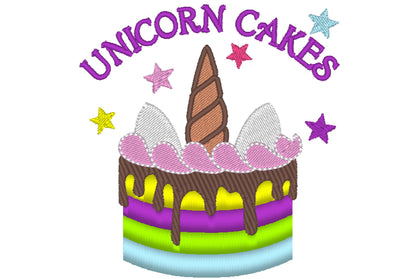 Unicorn Kids Cooking Set of 6 – Girl embroidery design instant download by Artapli