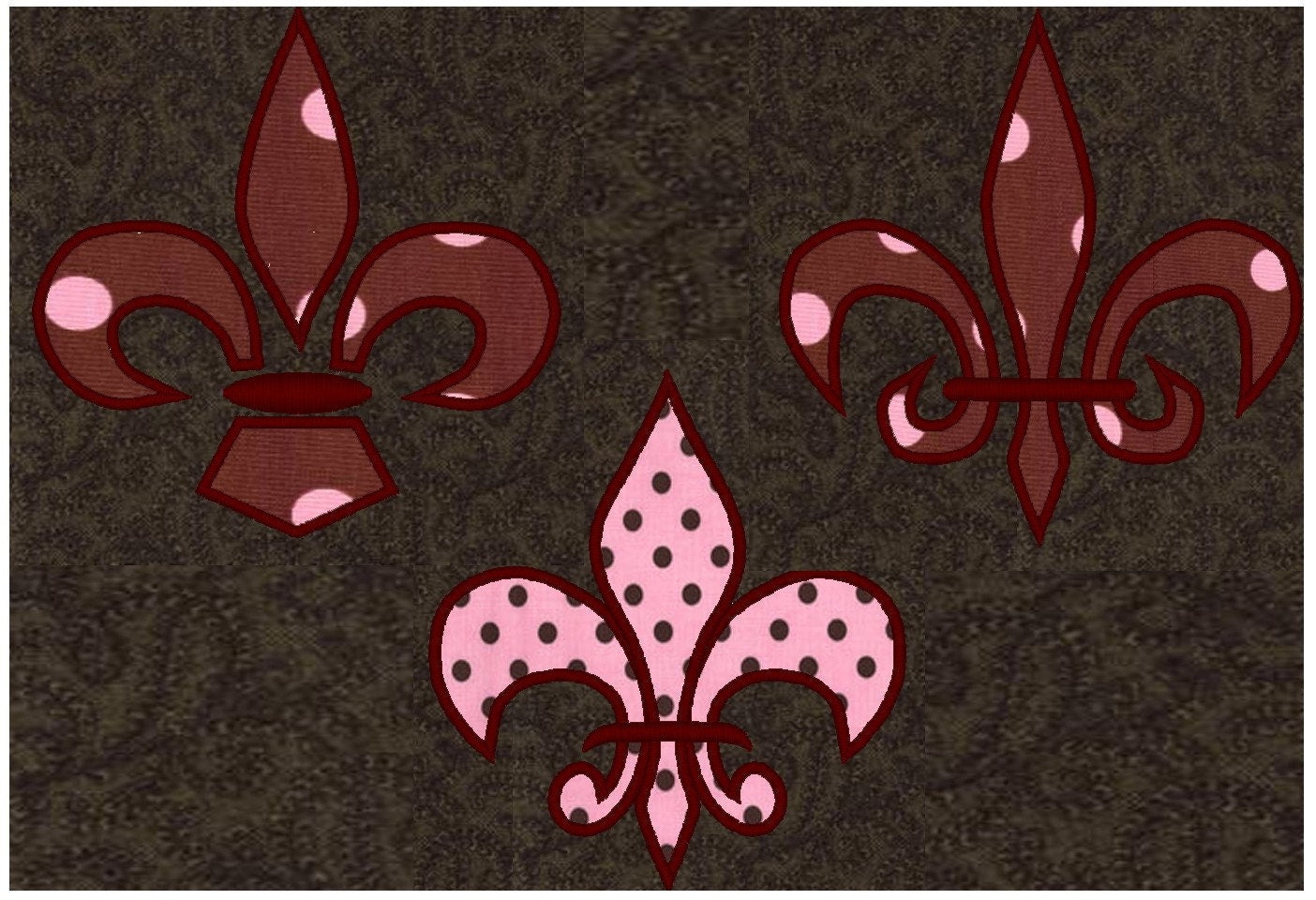 Fleur de Lis Applique Set of 3 – Instant Download | Artapli