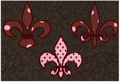 Fleur de Lis Applique Set of 3 – Instant Download | Artapli