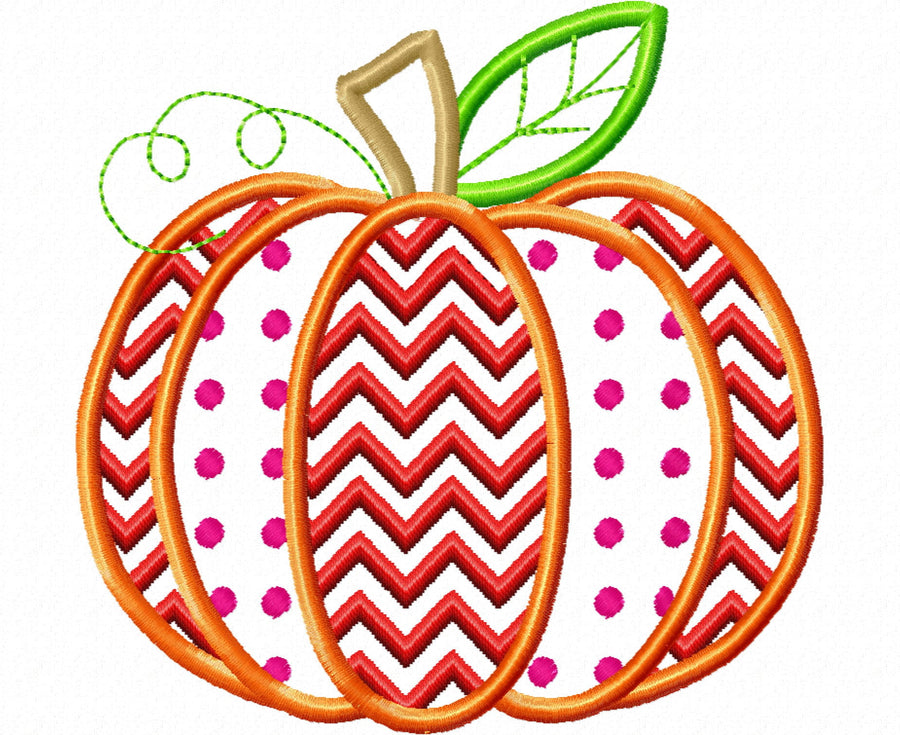 Pumpkin Patch Applique Embroidery 4" 5" 6" 7" | PES DST JEF | Artapli