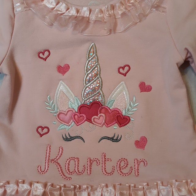 Valentine Unicorn with Heart Crown