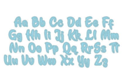 Monogram applique Font – Appliqué machine embroidery design by Artapli