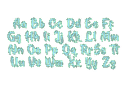 Monogram applique Font – Embroidery 1.5" 2" 2.5" 3" 3.5" 4" | BX PES DST JEF | Artapli