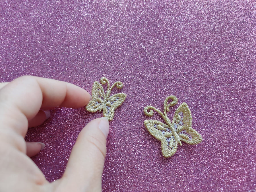 Micro wee butterfly mini  as three-dimensional, 3 dimensional, FSL, Free standing lace embroidery design