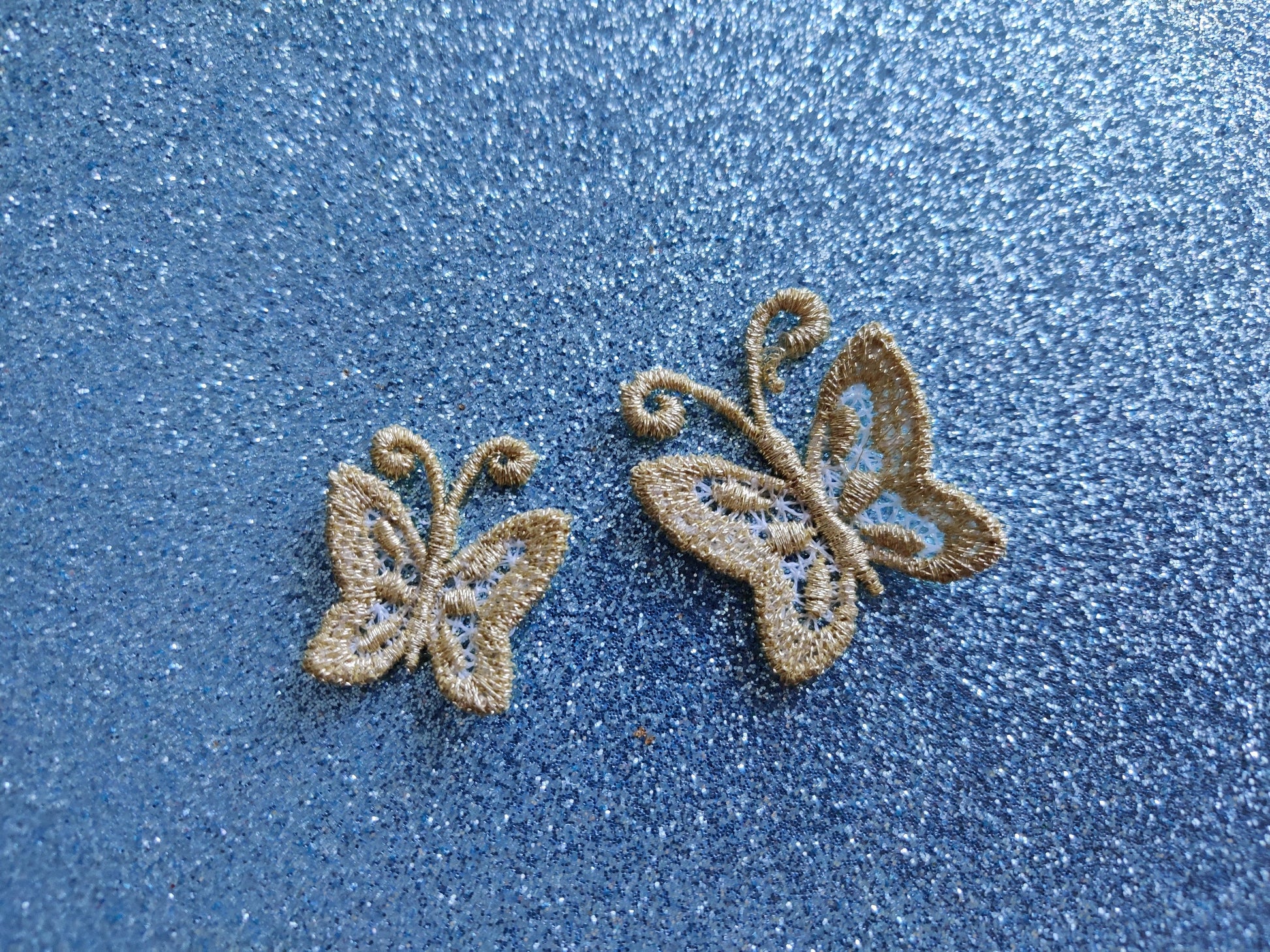 Micro wee butterfly mini  as three-dimensional, 3 dimensional, FSL, Free standing lace embroidery design