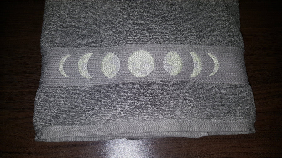 Moon Phases / Glow in the dark special designed Machine Embroidery 4" | PES DST JEF | Artapli