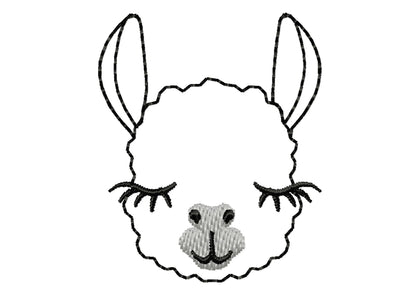 Cute Llama Face Outline Feltie - image 1