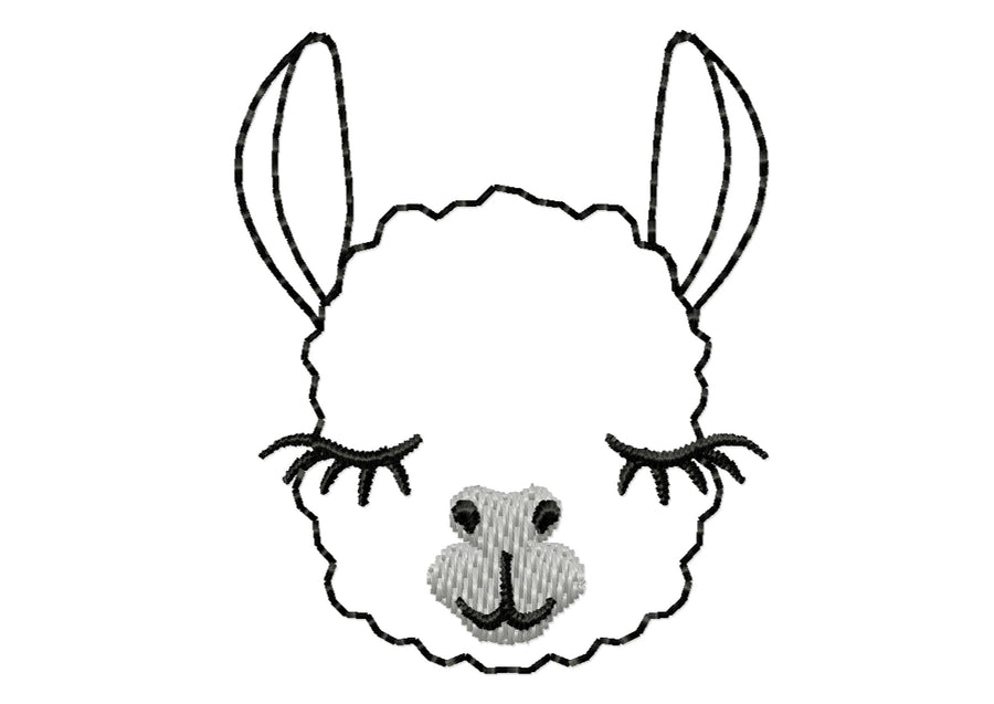 Cute Llama Face Outline Feltie - image 1