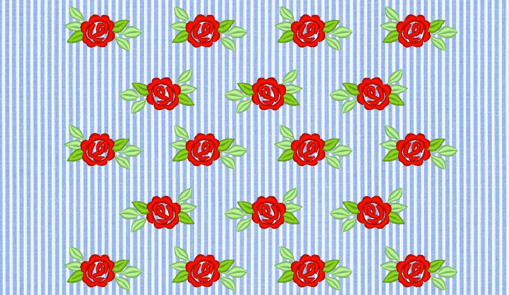 Classic Mini Rose Accent – Sizes 0.7" 0.8" 1" 4" 5" 6" Digital Embroidery File | Artapli