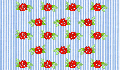 Classic Mini Rose Accent – Sizes 0.7" 0.8" 1" 4" 5" 6" Digital Embroidery File | Artapli