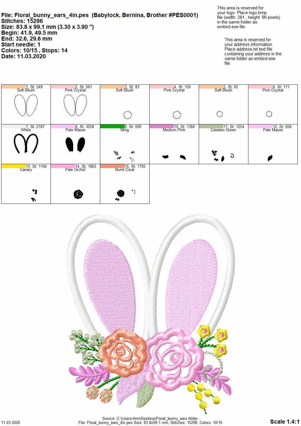 Floral Easter Bunny Ears