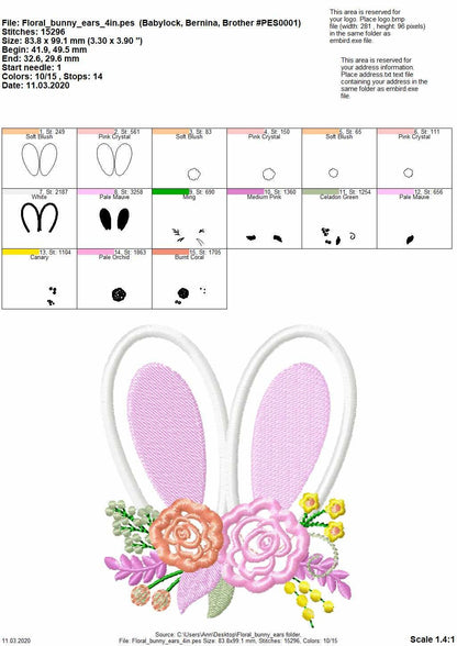 Floral Easter Bunny Ears