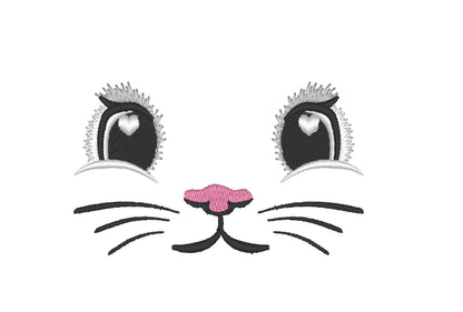 Pretty Bunny face soft toy doll face machine embroidery designs Bunny head in assorted sizes 3.5 up to 7 inch kids baby outfit decoration