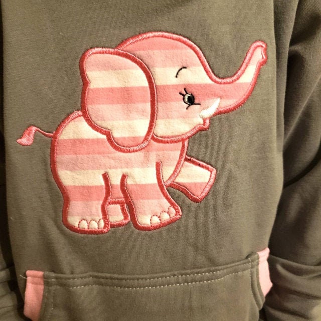 Little Elephant baby boy Applique machine embroidery designs