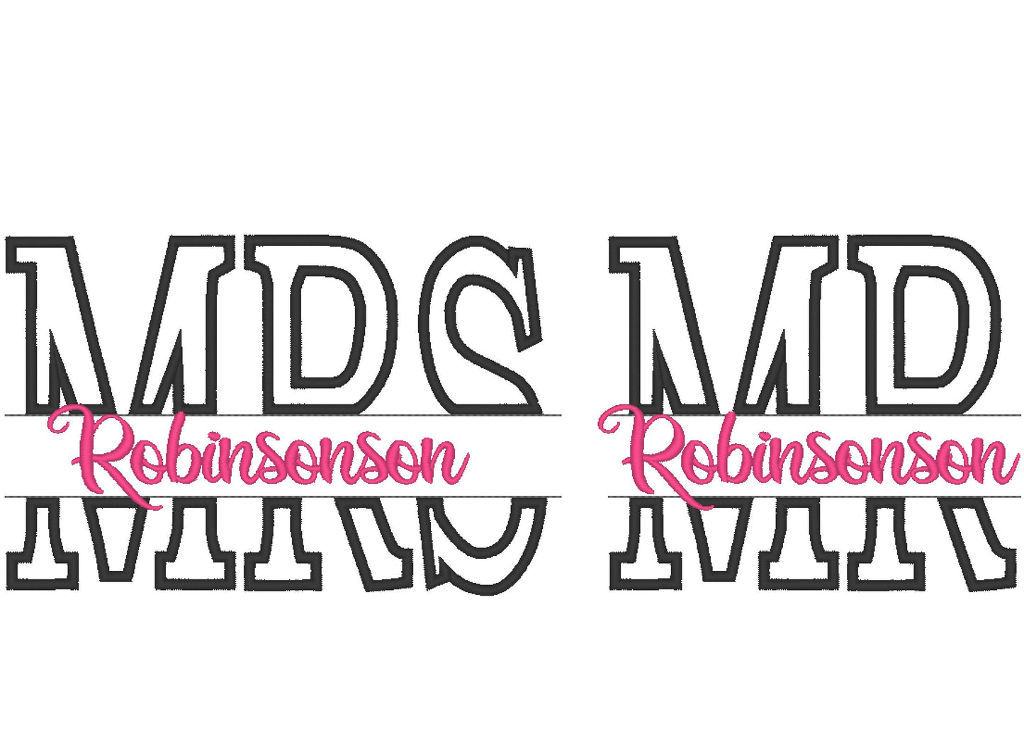 Split Mr and Mrs Monogram and Font – Instant Download | Artapli