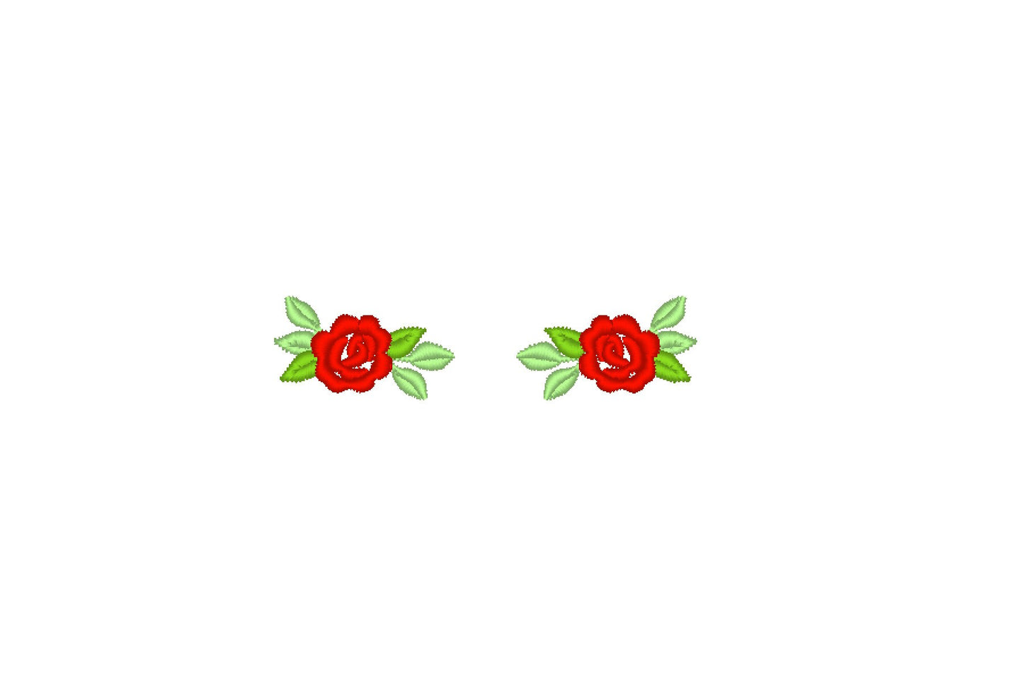 Classic Mini Rose Accent Machine Embroidery 0.7" 0.8" 1" 4" 5" 6" | PES DST JEF | Artapli