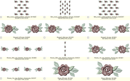 Classic Mini Rose Accent – Baby embroidery design by Artapli