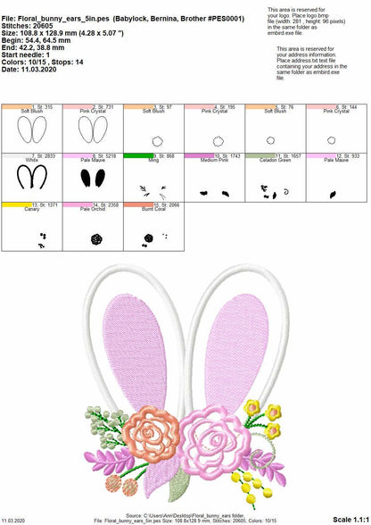 Floral Easter Bunny Ears