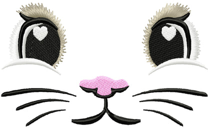 Pretty Bunny face soft toy doll face machine embroidery designs Bunny head in assorted sizes 3.5 up to 7 inch kids baby outfit decoration