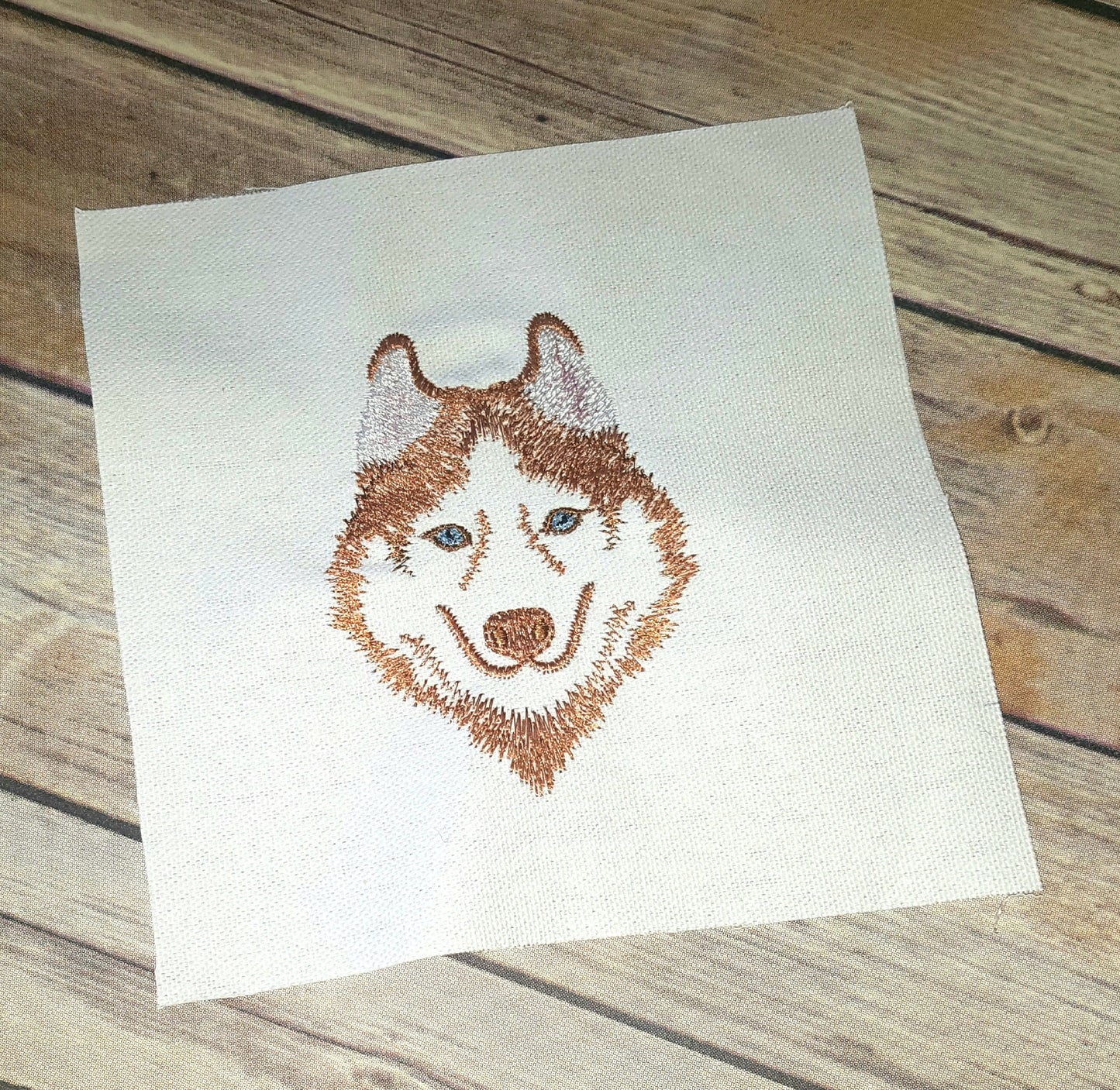 Husky dog pet face, light stitch Husky head machine embroidery designs in assorted sizes for hoop 4x4, 5x7 cute husky portrait