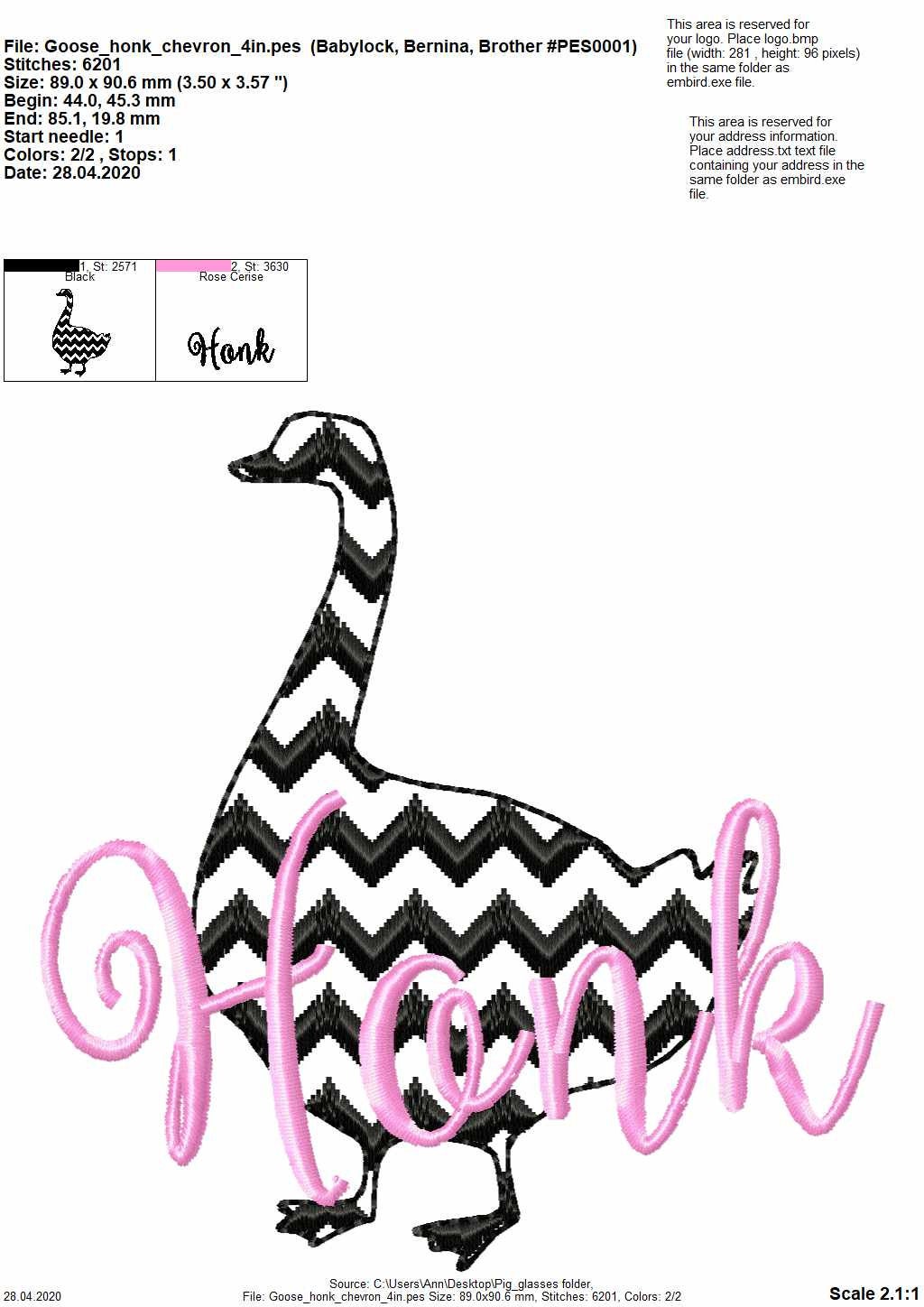 Farm Fresh Chevron light stitch farm – Bird embroidery design by Artapli
