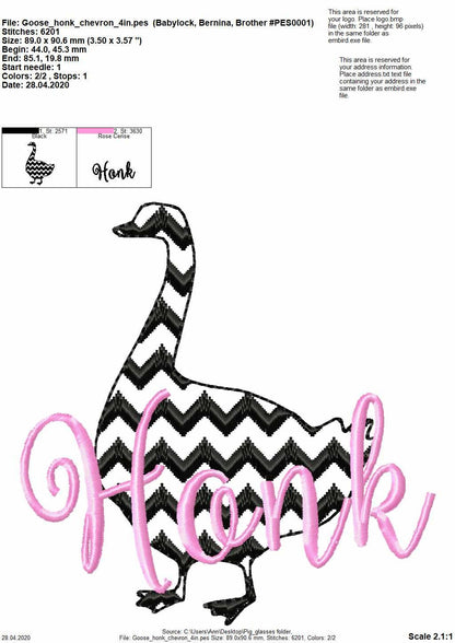 Farm Fresh Chevron light stitch farm – Bird embroidery design by Artapli