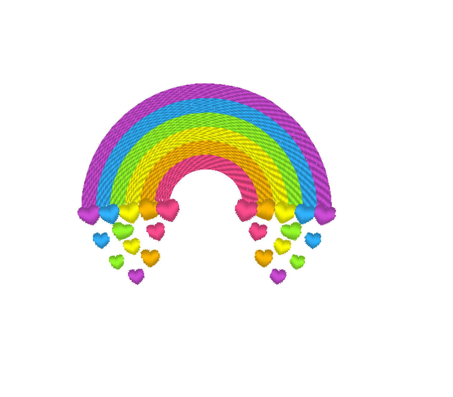 MINI Rainbow with falling hearts – Instant Download | Artapli