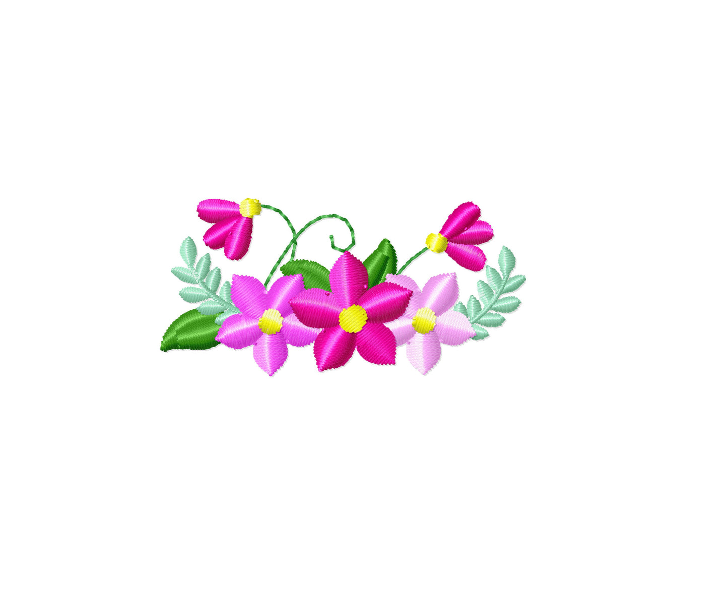 Mini Wee Flowers Machine Embroidery 2" 2.5" 3" 4" | PES DST JEF | Artapli
