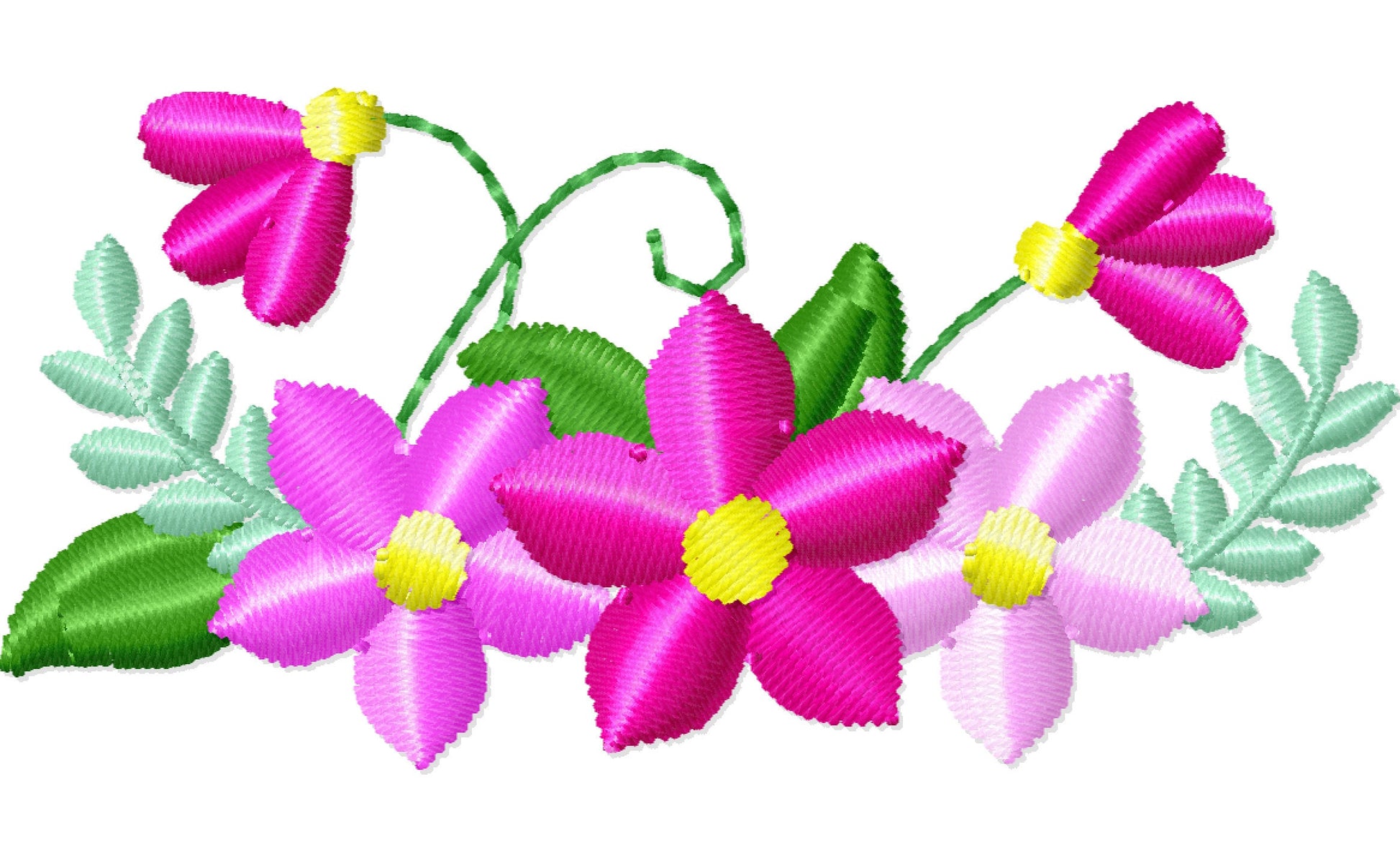 Mini Wee Flowers – Sizes 2" 2.5" 3" 4" Digital Embroidery File | Artapli