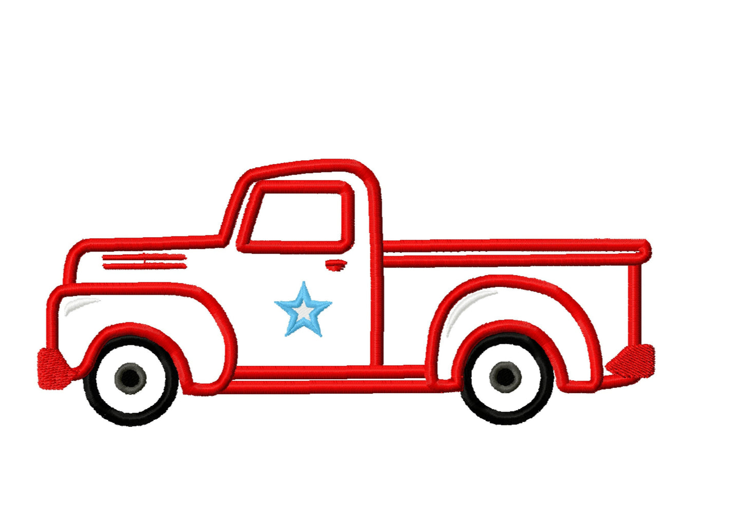 Red Truck Vintage Station Wagon Machine Embroidery 6" 7" 8" 9" 12" 5" | PES DST JEF | Artapli