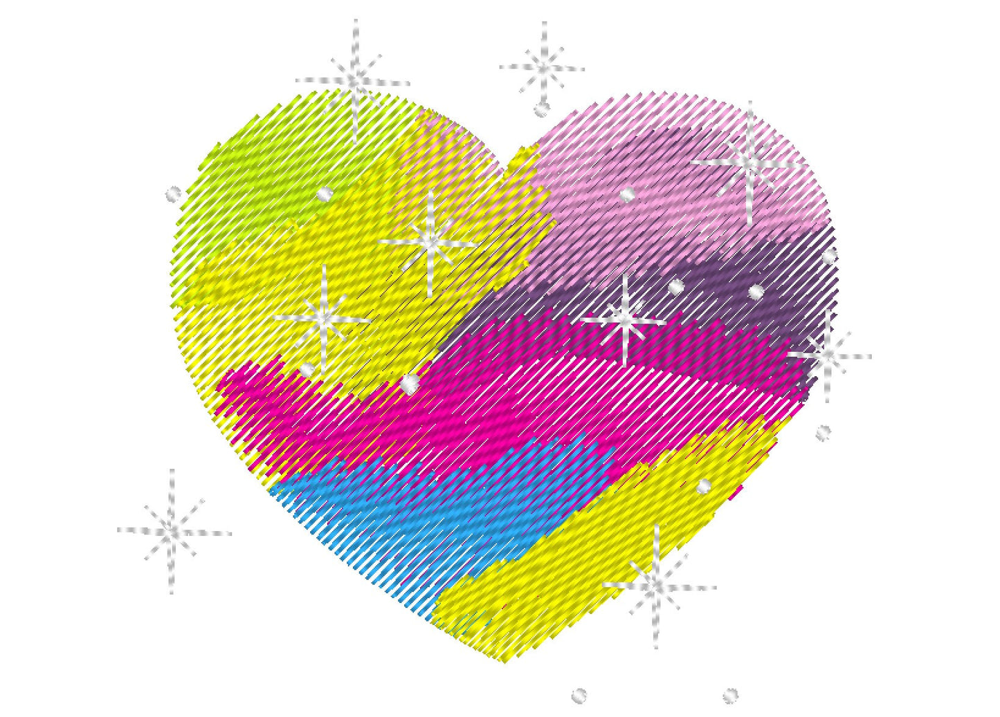 Sparkling Rainbow Heart