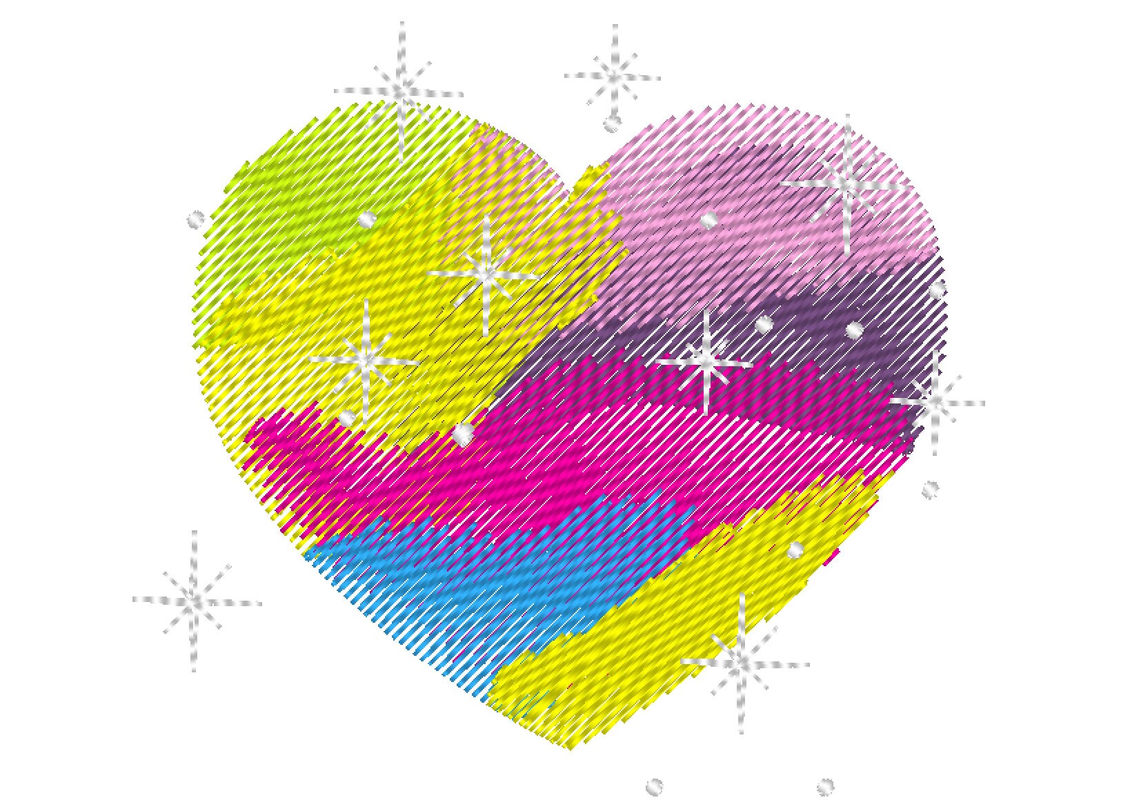 Sparkling Rainbow Heart