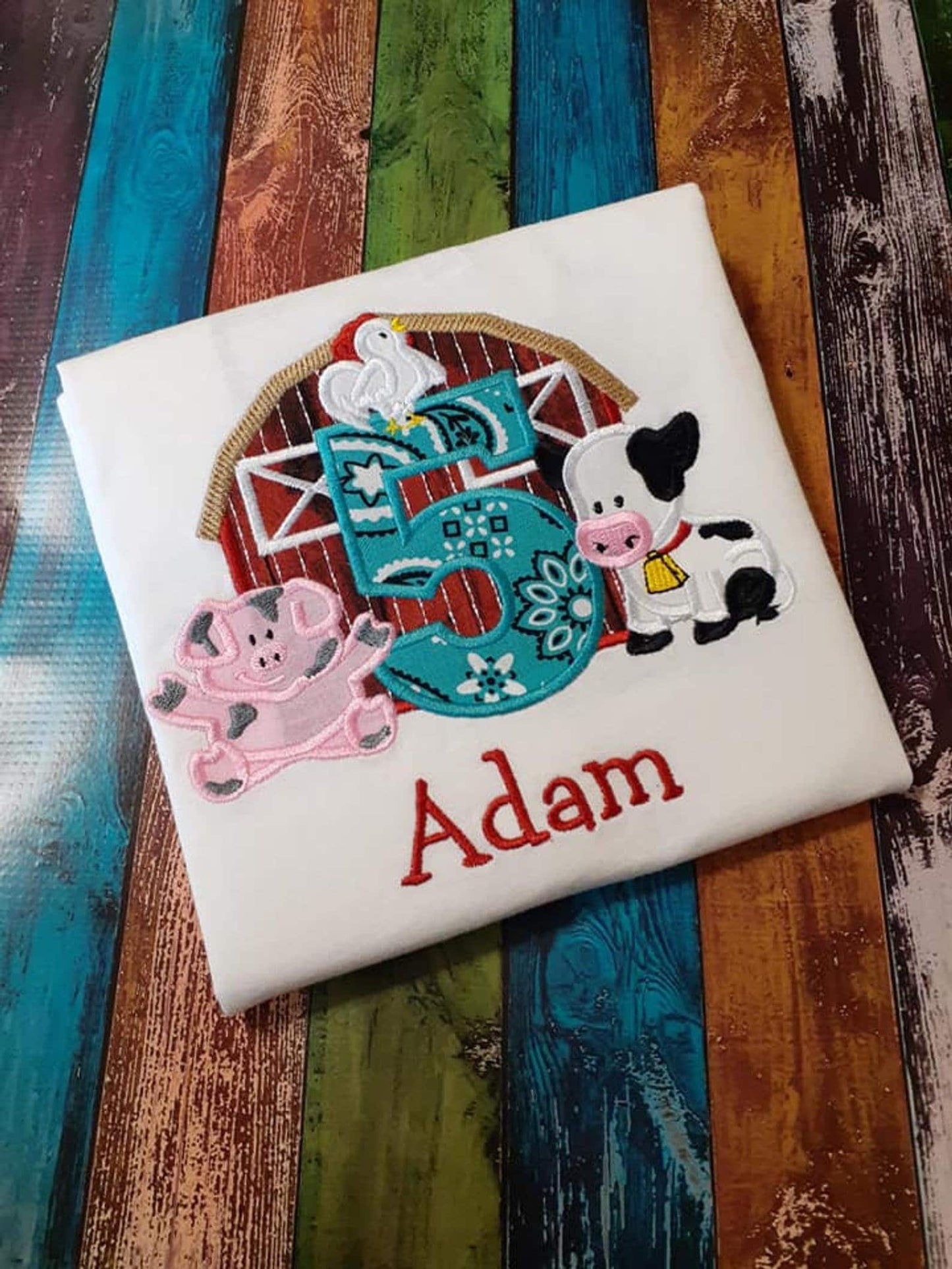 Farm Barn Animals Birthday Number 1 One