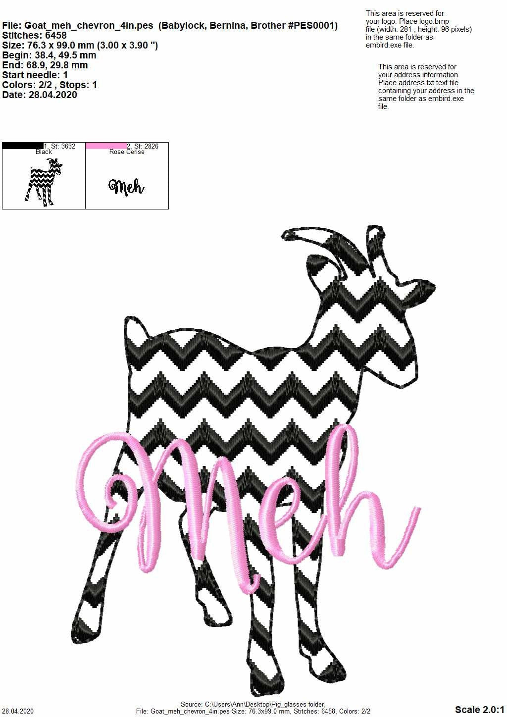 Farm Fresh Chevron light stitch farm – Chick embroidery pattern by Artapli