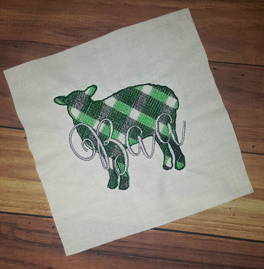 Sheep Baa Gingham – Instant Download | Artapli
