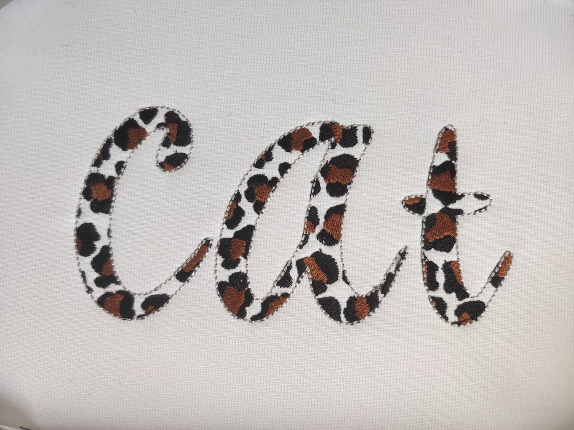 Leopard Print Patterned Font – Alphabet machine embroidery design by Artapli