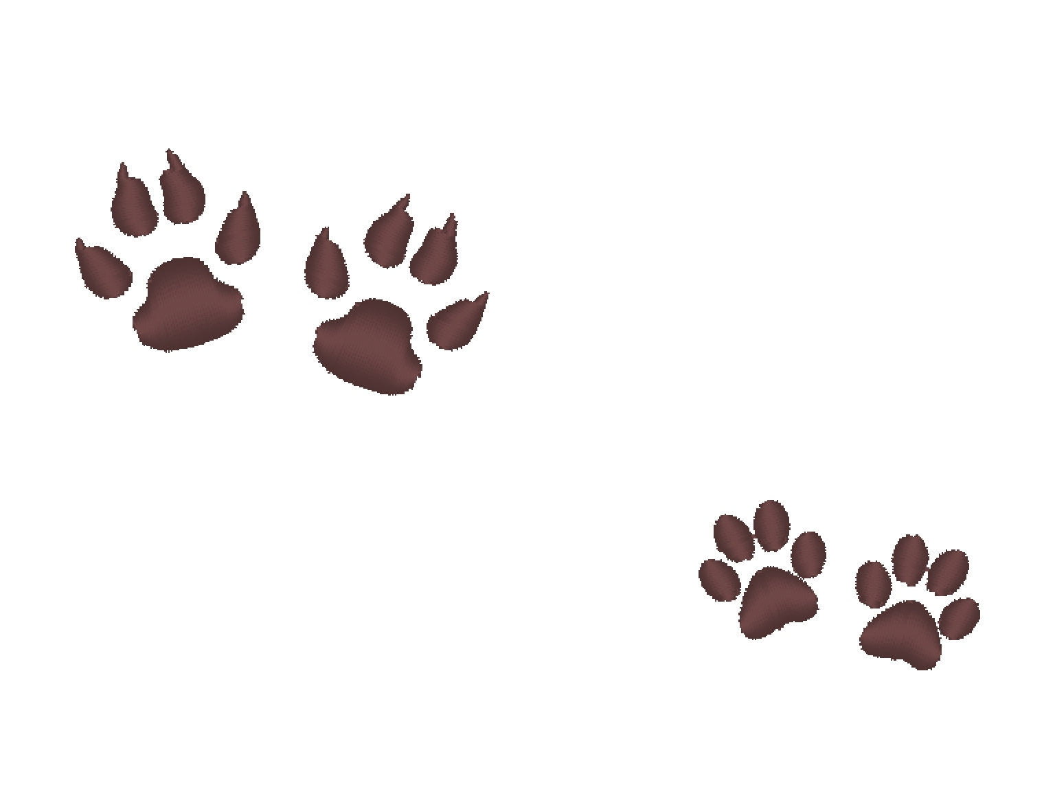 Cat Dog Mini Paw Print Set of 2 - image 1