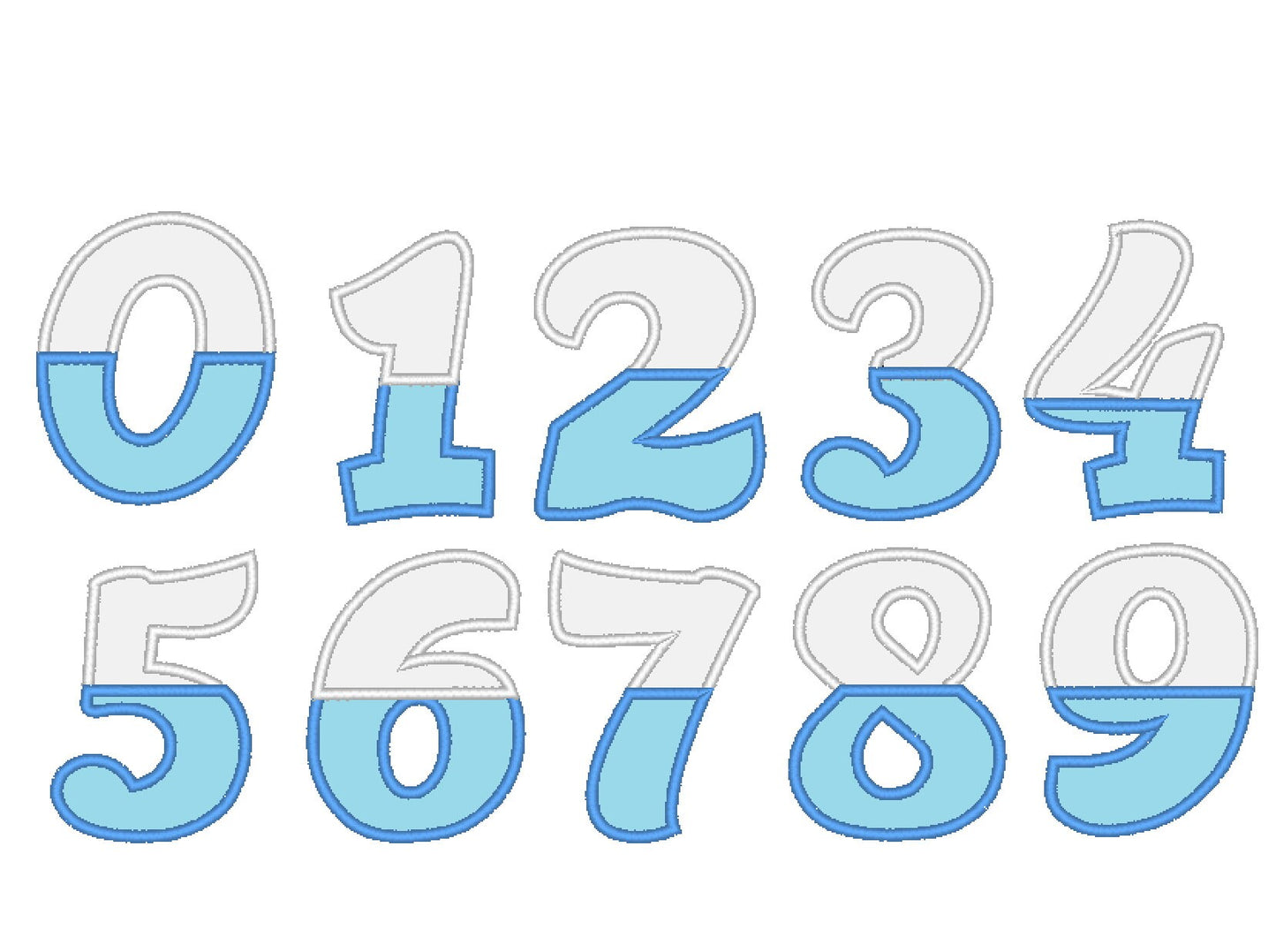 Split Birthday Numbers Applique - image 1