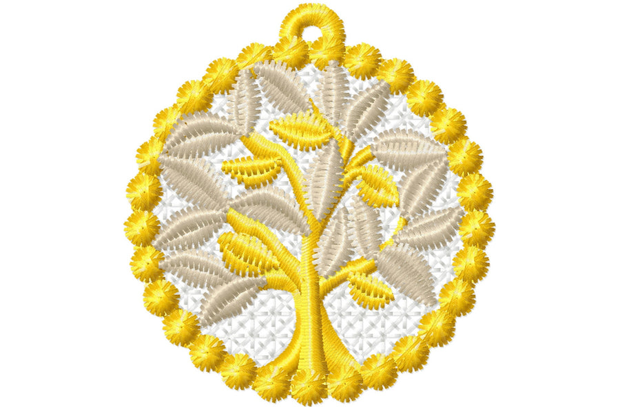 Lace Tree of Life FSL Machine Embroidery 1.5" 2" 2.5" 3" 3.5" 4" | PES DST JEF | Artapli